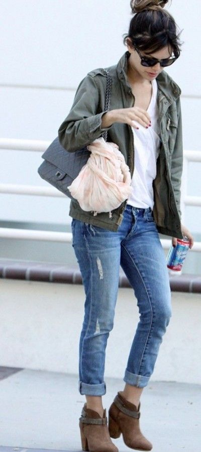 Rachel Bilson. Love everything about this look. Need the boots and jacket!