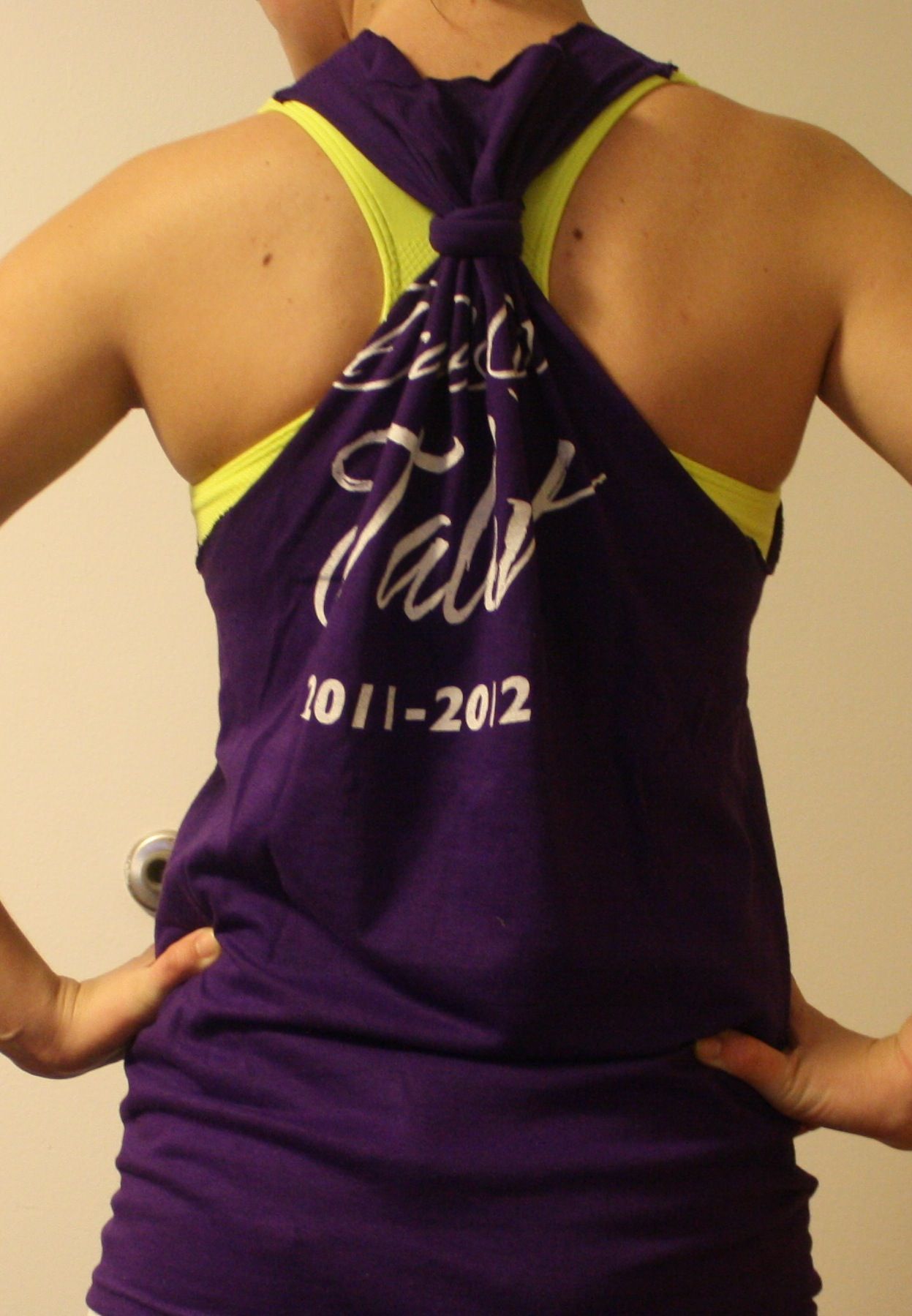 Recycle old t-shirts into cute workout tanks!  I have about 1,000 old t-shirts a