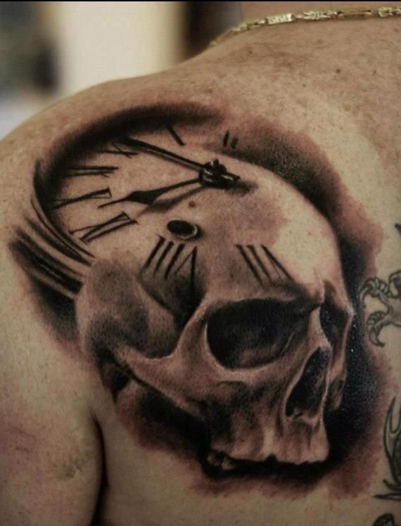 Skull clock #Tattoo