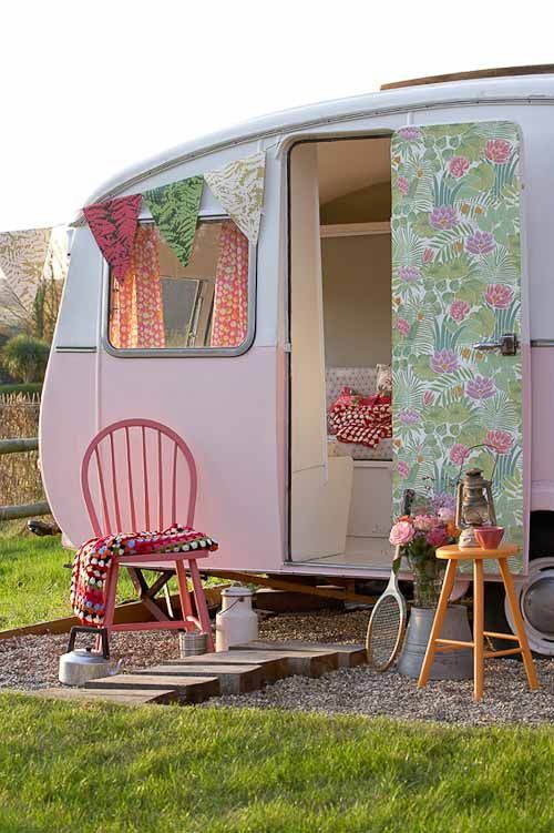 Someday I am going to get one of these vintage campers, a playhouse just for me!