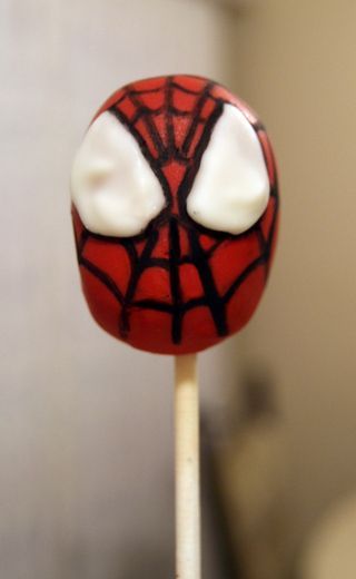 Spiderman cake pop – Someone make these for me