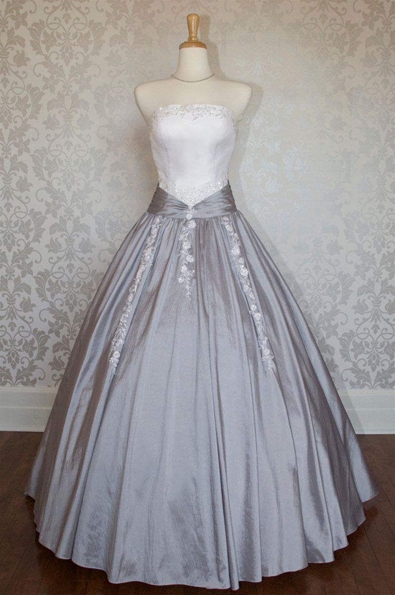 Strapless two tones ball gown