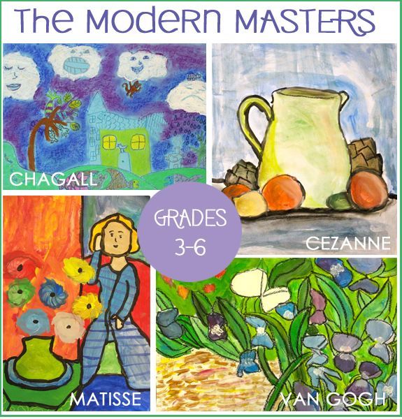 Teaches about famous paintings from the Masters: Van Gogh, Chagall, Cezanne and