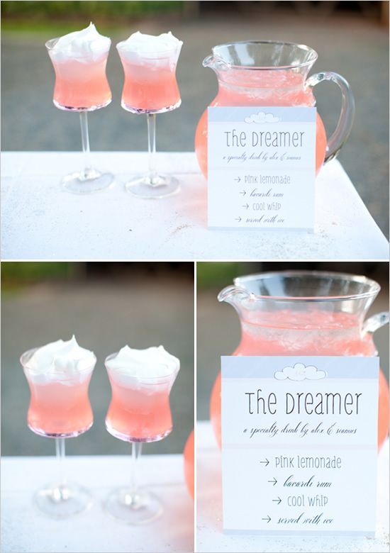 The Dreamer: Pink Lemonade, Vodka, Cool Whip. mmmm