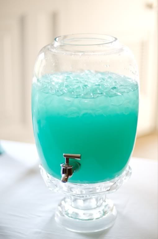 Tiffany Punch.  Recipe: Blue Hawaiian Punch and Lemonade – maybe something to co