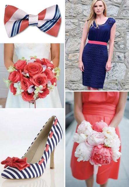 Wedding Wednesdays: Coral and Navy Weddings | Under A Peacock Moon