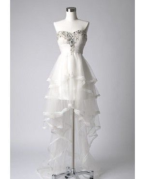 White Tulle High Low Dress (Reception dress?)