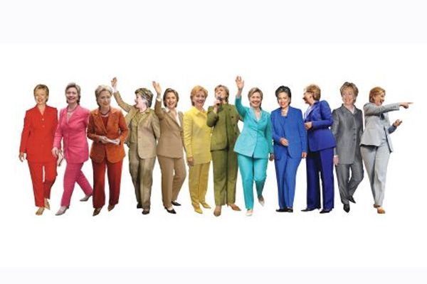 Your Moment Of Zen: A Rainbow Of Hillary Clintons Pantsuits #Refinery29