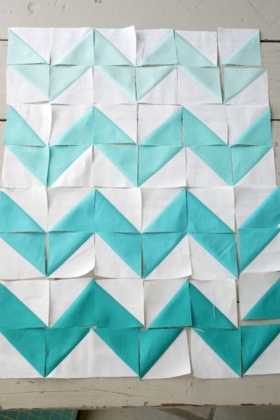 chevron quilting. Just triangles!  Would be cute for a pillow too.