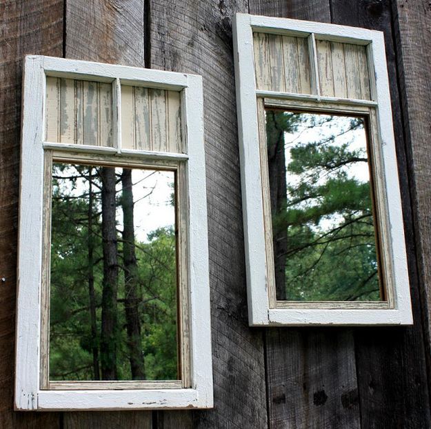 20. Put mirrors up on your fence to make the yard look bigger. -   32 Cheap And Easy Backyard Ideas