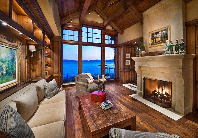 cozy… love the wood and the view