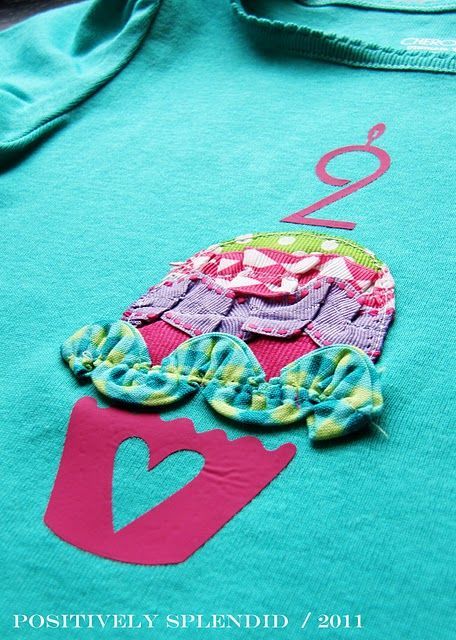 cupcake shirt for the birthday girl – cute idea.  maybe have pieces for each gir