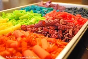 dyed pasta to thread