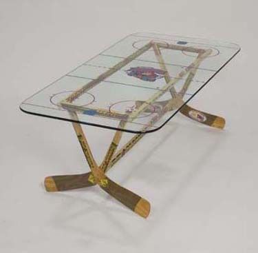 hockey stick table I love this! Why didn't I think of this?!