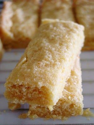 lemon cornmeal shortbread #recipe  (these taste exactly like cookies i used to g