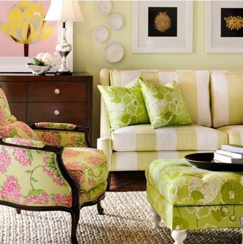loving the colors and the patterns. stripes and floral and pink and green. could