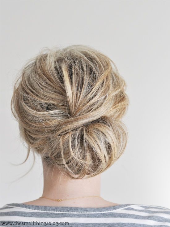 low chignon hair tutorial / the small things blog