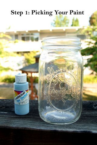 painting a mason jar diy