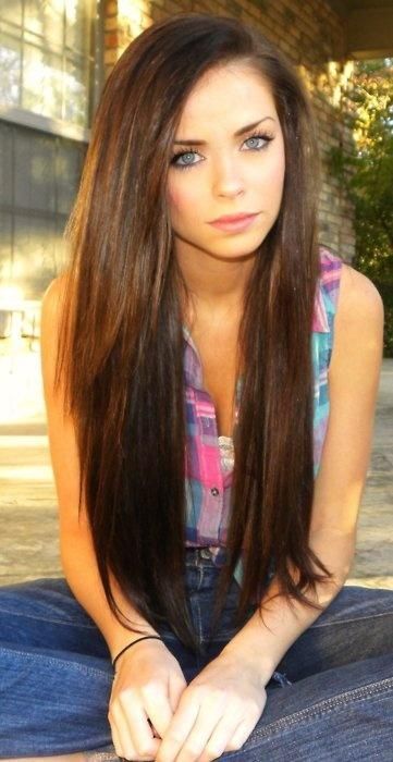 perfect straight long hair……hey, a girl can wish!