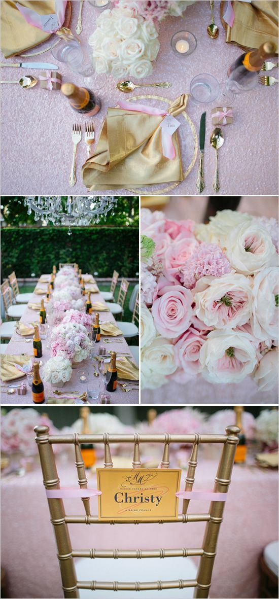 pink and gold bridal shower ideas…love everything about this! (except the pic