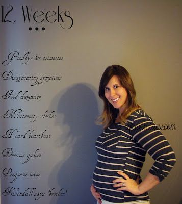 pregnancy update.  week 12.  bump progression.