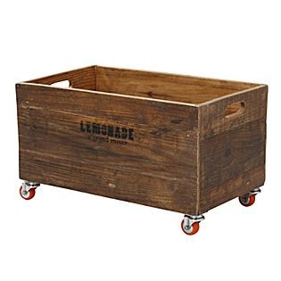serena & lily rolling storage crate – want to diy with a vintage crate and caste