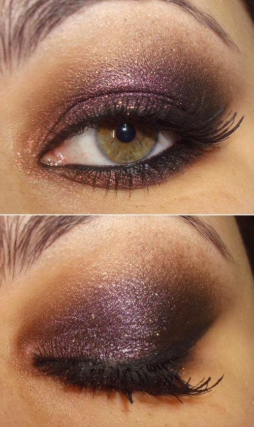 shimmery plum eyeshadow