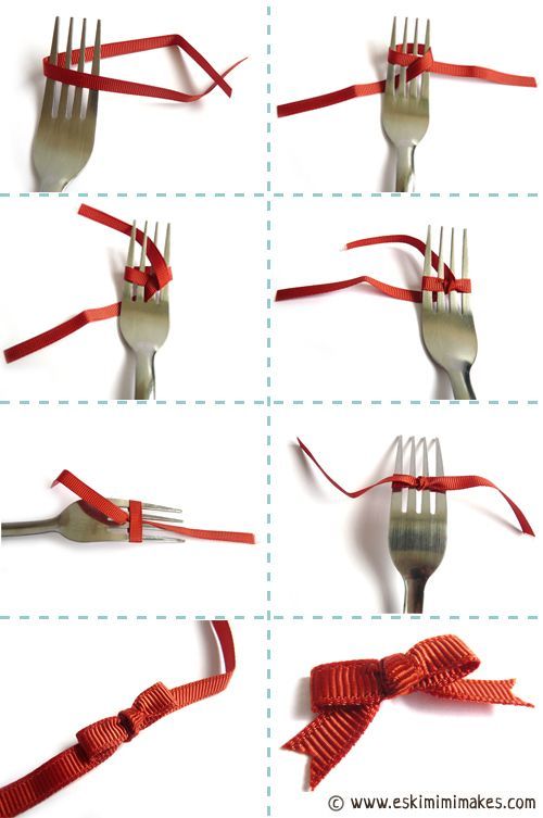 tie a bow with a fork