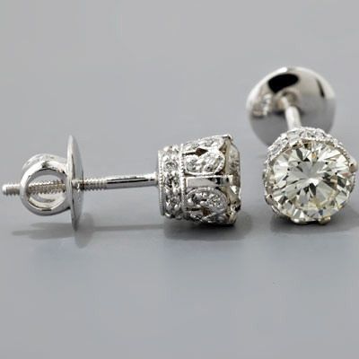 vintage diamond earrings.