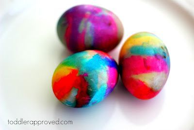 volcano eggs – baking soda, food coloring and vinegar