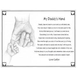 "My Daddy's Hand" and "Grandpa's Hand" Keepsake Prints |