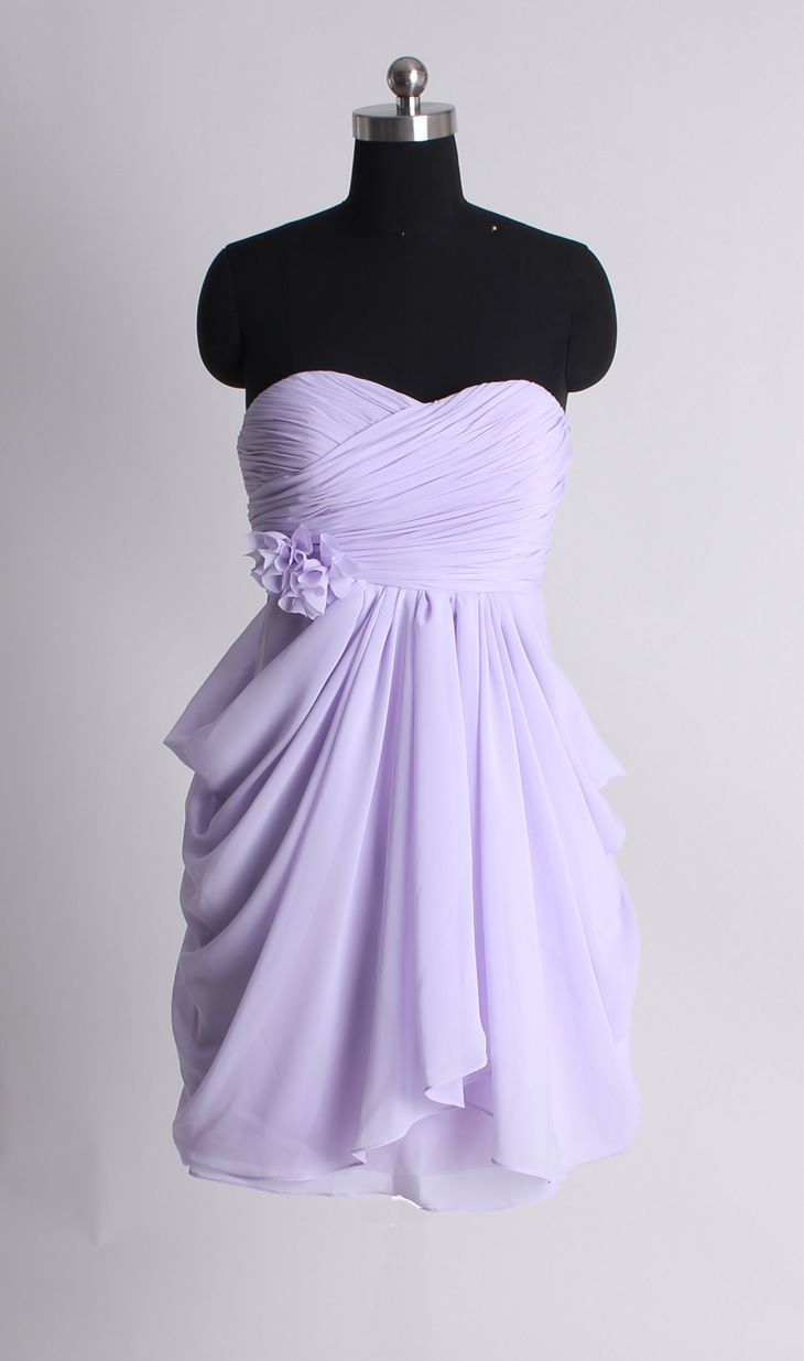 Amazing A-line empire waist chiffon dress for bridesmaid  Lilac  LOVE THIS