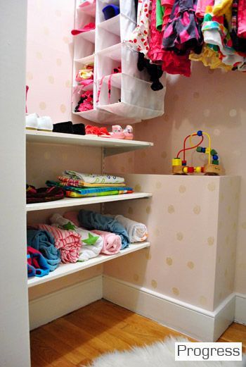 Amazing idea for small babys room closet in need of more storage