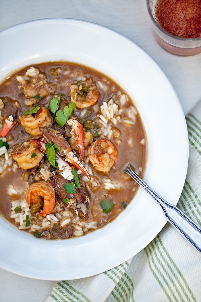 An authentic recipe for Cajun seafood gumbo. No exotic ingredients except filГ©,