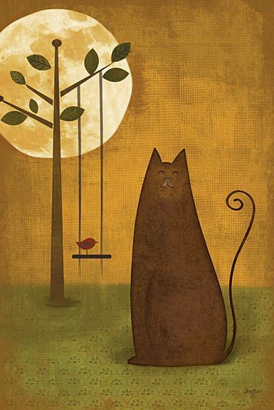 Cat Tails II by Mollie B poster | ArtFuzz
