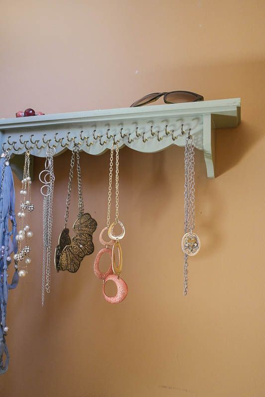 DIY Necklace Holder perfect to hang all your favorite jewelry pieces
