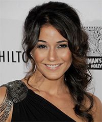 Emmanuelle Chriqui Hairstyle: Formal Updo Long Curly Hairstyle