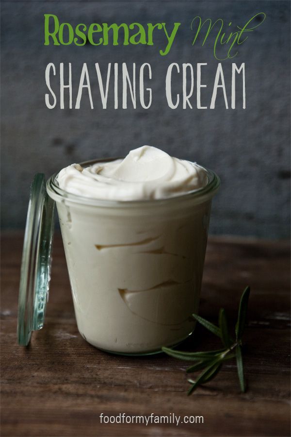 Gift this DIY Homemade Rosemary Mint Shaving Cream for Dad on Father's Day