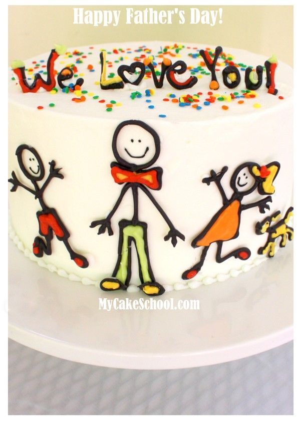 Happy Father's Day -Simple & Fun Cake Design from the My Cake School Blo