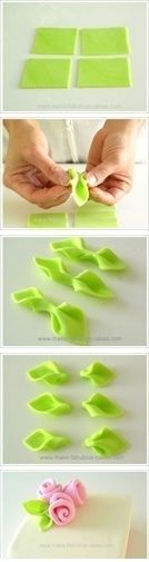 How to make easy fondant leaves. Simple, effective and pretty. :-) Bianca@itti