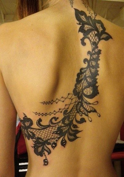 Lace tattoo.