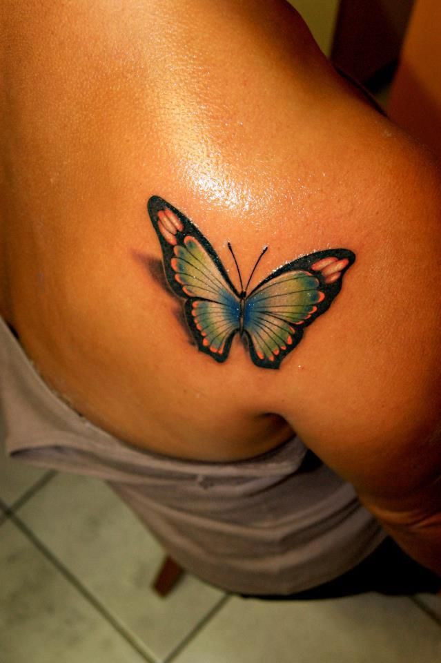 See more 3D butterfly tattoos on back