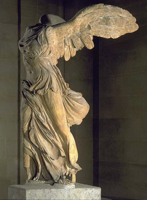 This is my favourite sculpture ever.  It is the Winged Victory of Samothrace. It