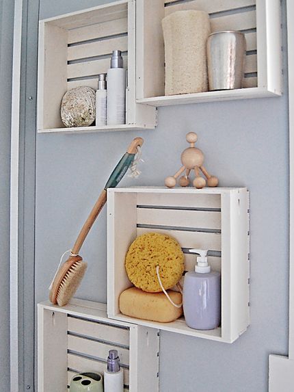 Using crates for storage space
