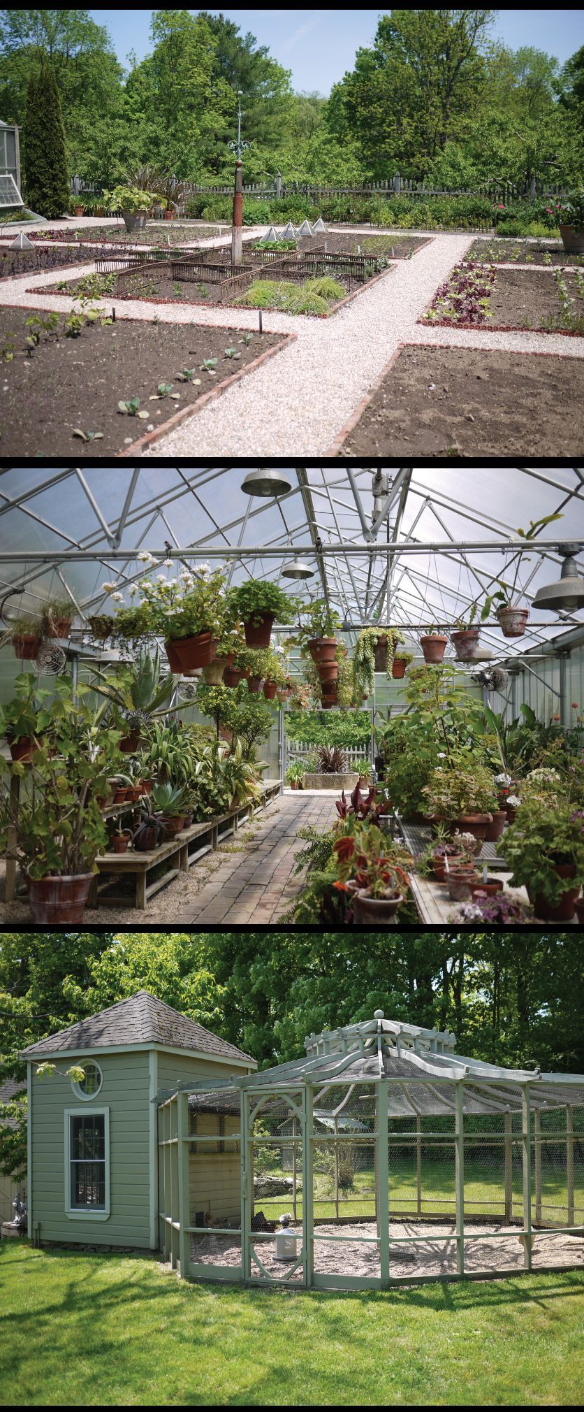 Vegetable garden, greenhouse and fabulous chicken coop.