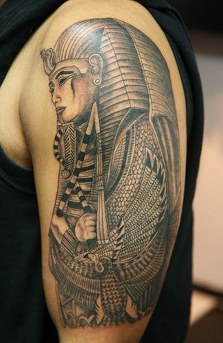 egyptian-tattoo-on-arm-black