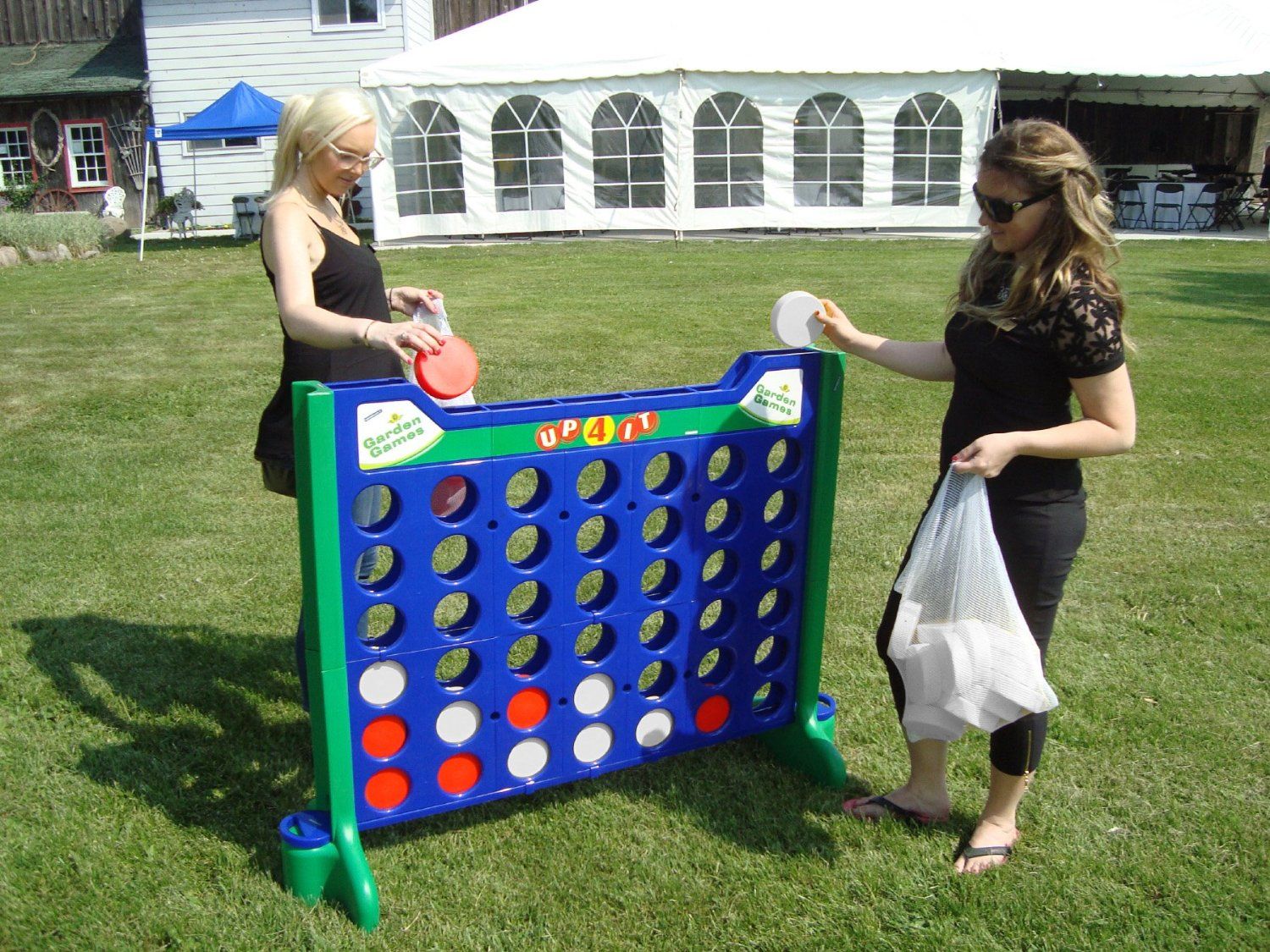 Giant Connect 4. Best. lawn game. EVER.