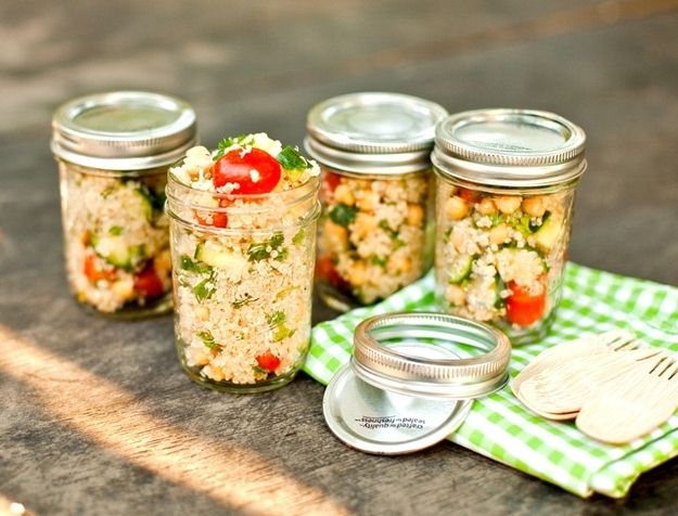 19. Store Salads for a Picnic or Quick Lunch -   42 Easy Things To Do With Mason Jars