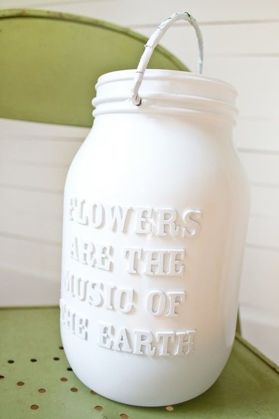 20. Label with a Hot Glue Gun -   42 Easy Things To Do With Mason Jars