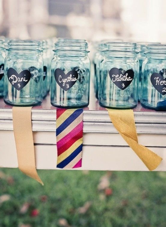 36. Use a Stencil and Chalkboard Paint to Customize Mason Jars -   42 Easy Things To Do With Mason Jars